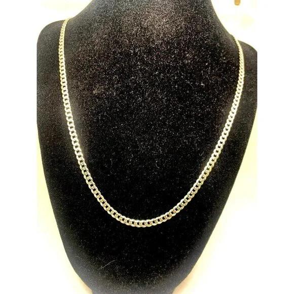 Sterling Silver Cuban Necklace 30'' inches Long Mens Women's Jewelry 18.…